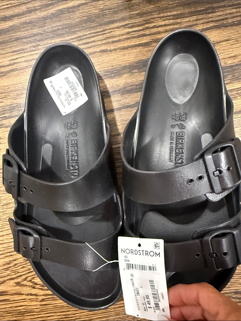 Birkenstock Black Men's Two-Strap EVA Sandals